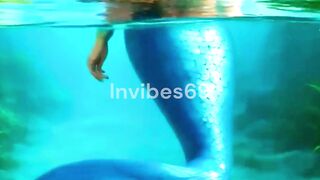 The mermaid asks the lion for help
