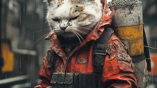 Survivor cat in a broken world ????????️ #Shorts"