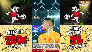 Gol Ole Romeny membawa Timnas indonesia unggul 1 - 0 atas China di babak pertama