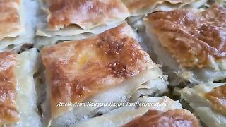 GAZEL BÖREĞİ ????Hızlı PRATİK ÇITIR EL AÇMASI BÖREK TARİFİ