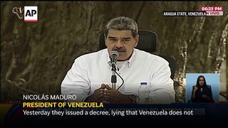 Venezuela's president reacts to Trump's travel restrictions on country.