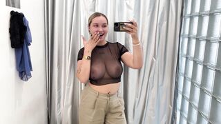 4K] See through Try-on _ Transparent Try-on Haul _ Transparent Dress _ No Bra