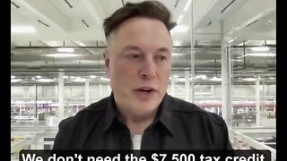 Elon Musk: "Cancel All EV Subsidies & Charging Network Support!"
