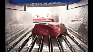 Pumping Water Into Meat