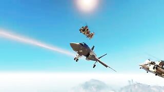 Irani Fighter Jets  War Helicopters Attack on Israeli Military Weapons Supply Convoy  GTA 5