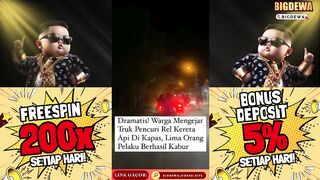Puluhan Warga Kejar Truk Pencuri Rel Kereta, Pelaku Kabur Usai Truk Terperosok