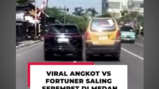 ???? Adu Kuat di Jalan! Fortuner & Angkot Saling Seruduk di Medan!