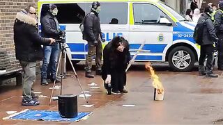"In Sweden, a woman burned the Holy Quran, and the government there has not arrested her yet.