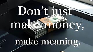 ???? Don’t Just Make Money – Make Meaning! | Powerful Money Quote to Inspire You Today ????✨