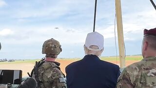 Donald trump Visit Army Base.