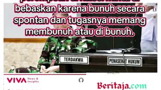 Oknum TNI pembunuh wartawan minta di bebaskan karena punya jasa besar untuk negara melindungi negara dari serangan negara luar