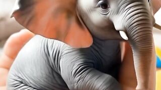 The cutest little elephant baby