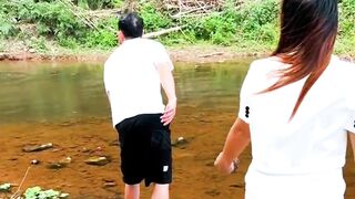 Watch funny gril fun with man