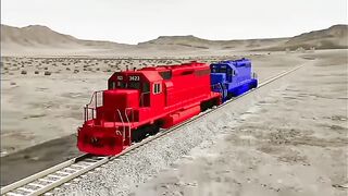 No:2 High speed Train vs Big Hole challenge video game