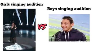 Girls singing audition vs boys singing audition memes viral