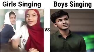 Girls  Singing ❤️❤️❤️❤️ VS Boys  Singing  Best
