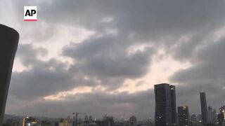 Sirens in Tel Aviv as Israel's Iron Dome intercepts Iran missiles.