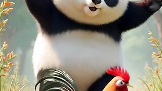 panda and chicken by ai