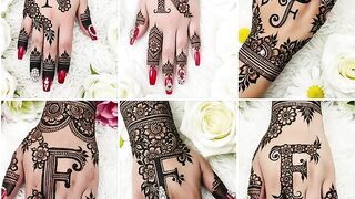 Unique mahndi design and simple