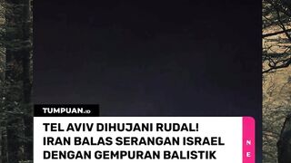Perang iran israel, israel di hujani rudal balistik oleh iran