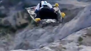 Man Flying on Carpet Like a Witch