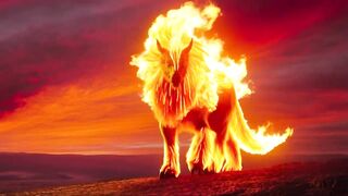 hyperrealistisch, mit Lava-, Feuer- oder Glut-Elementen????????