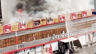 Fire on university town