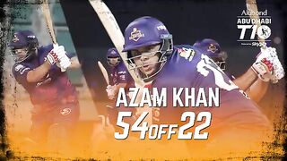 Azam khan bating in t10 league out standing bating 22 ball 54 run