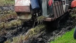 Viral Kombi rice harvester machine
