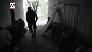 Scenes of devastation as residential buildings hit during deadly Russian attack on Ukraine capital.