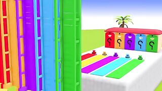 Long Slide Game With Zebra Elephant Gorilla Hippopotamus Tiger 3d Animal Game Funny 3d Animals