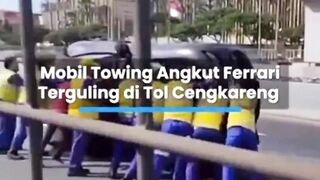 Video Ferrari Purosangue Terbalik Saat Diangkut Truk Towing di Jakarta, Segini Harganya!