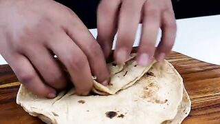 Crispy Leftover Roti Snack Easy ASMR Receipe