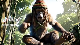 Rasta Monkey Dad Gives Unexpected Life Advice | Must-Watch AI Moment