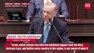 Erdogan Loses COOL At 'Spoiled, MAD Israel'; Breathes Fire At Netanyahu, Backs Iran In War _ Watch.