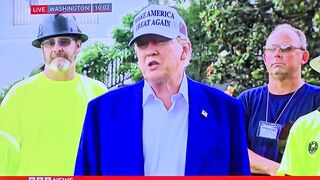 Trump  addresses media