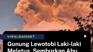 Gunung Lewotobi Laki-laki meletus