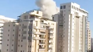 Israeli Media  Footage of an Iranian missile striking the Soroka Military Hospital in Israel.
