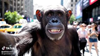 Monkey vloger ai enjoy with friends ????????????