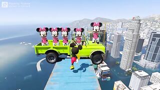 GTA 5 Mickey Mouse vs Minnie Mouse Water Ragdolls & Fails Ep.8 [Euphoria Physics]