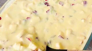 Fruit custard /sweet dish in summer