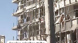 Iranian Missile Strikes Hit Israel Injuring Dozens Officials Report