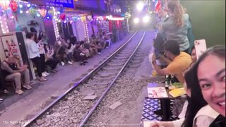 Tourist struck by train in Hanoi train street incident