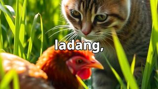 Kucing dan ayam tawaran menarik