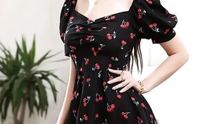 elegant patterned fashion dress - Temu