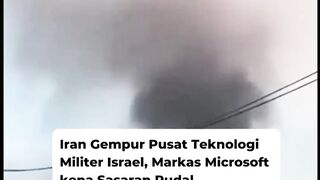 Video Detik-Detik Iran Gempur Pusat Teknologi Militer Israel, Markas Microsoft kena Sasaran Rudal