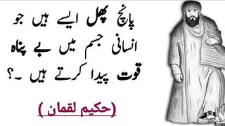 5 chezain insani jisam main taqat paida kerti hain | Hakeem luqman health tips | urdu quotes