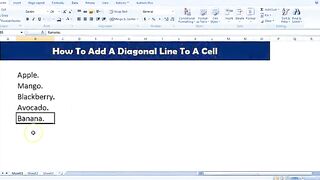 How to Add a Diagonal Line to a Cell in Excel(360P)