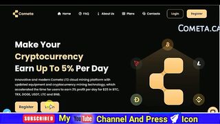 Cometa.ca 2023 Latest New Free BTC Cloud Mining BTC COIN EARNING 2023 Account Bana kar Chood Do Bas