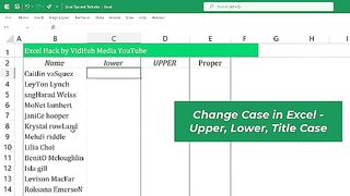 How to Change Case in Excel _ Excel Tutorials(360P).
